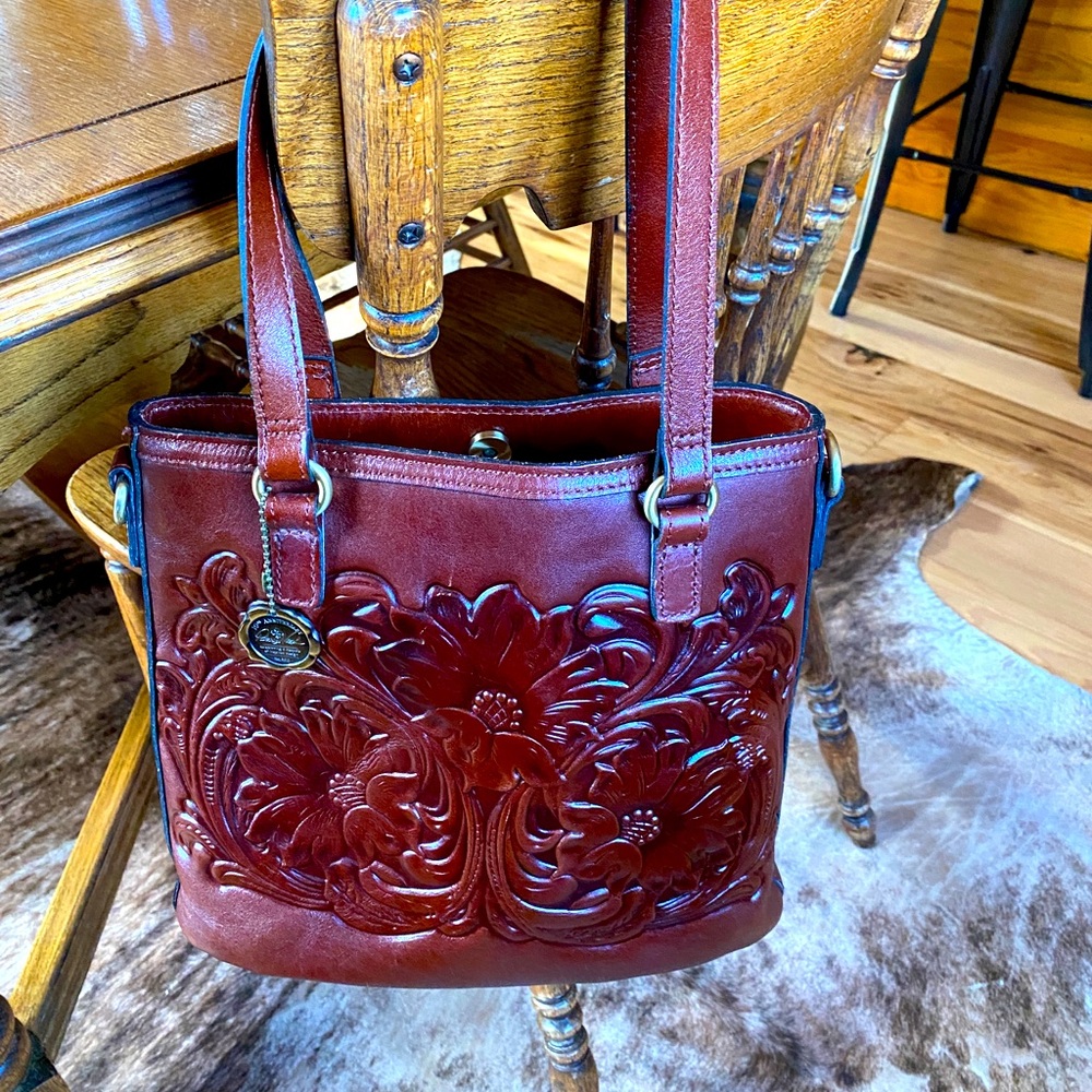 Patricia Nash Anniversary Edition Tooled Leather Handbag